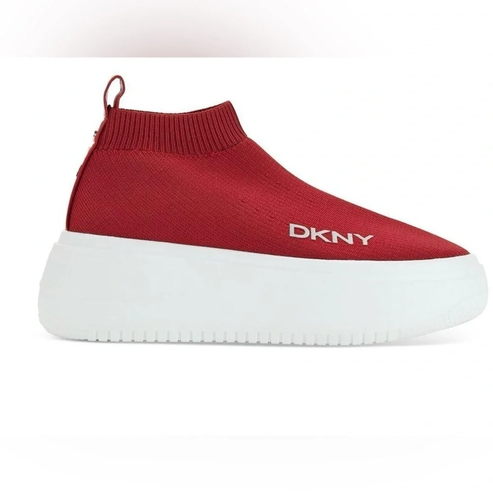 DKNY Mada Slip On Red Sneaker Size 8.5M